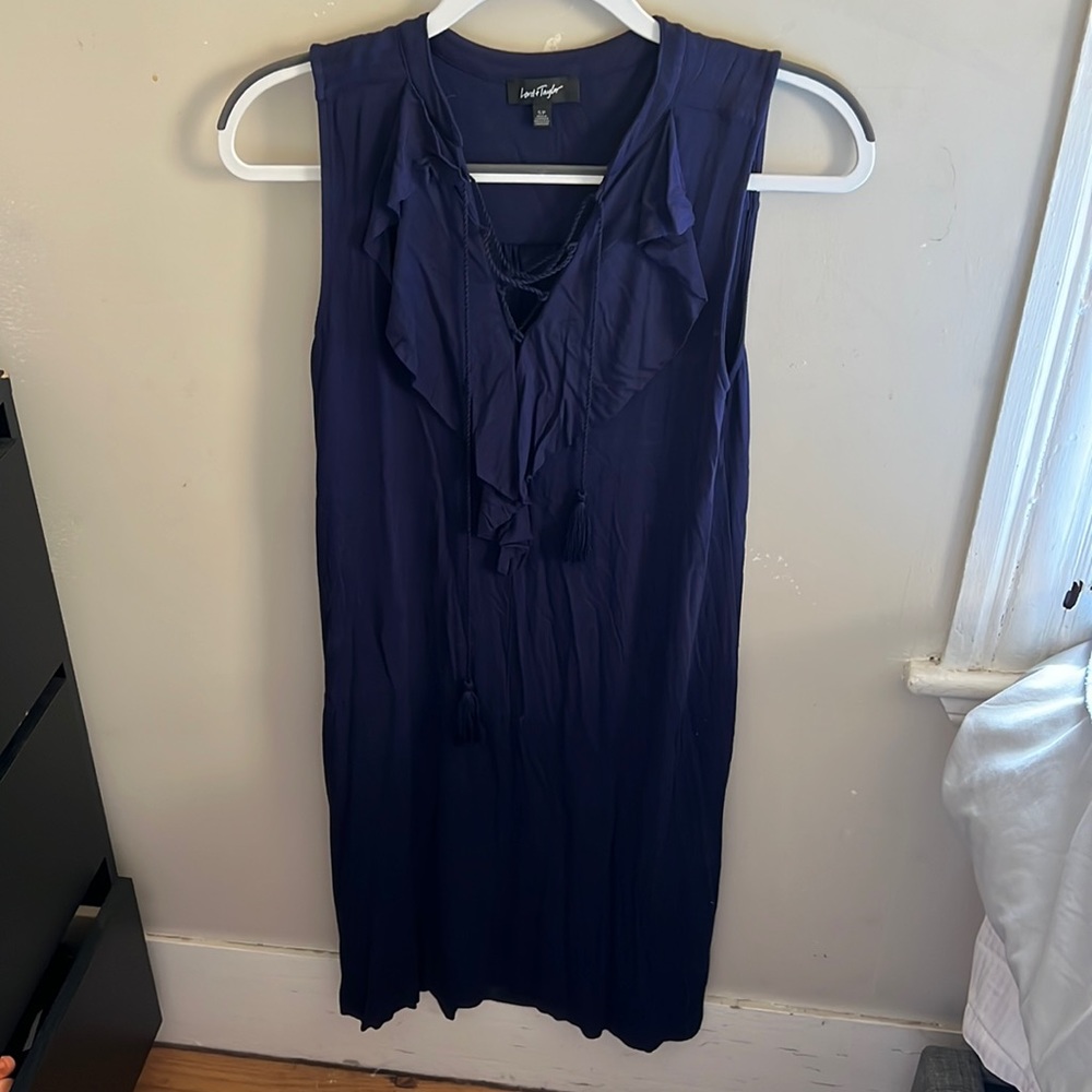 Lord and Taylor navy sun dress